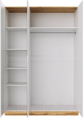 Шкаф НК Мебель Fresco 3-х дверный с зеркалом N / 72518530 (белый/дуб вотан)