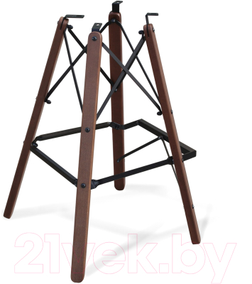 Стул барный Sheffilton SHT-ST35/S80 (латте/темный орех/черный муар)