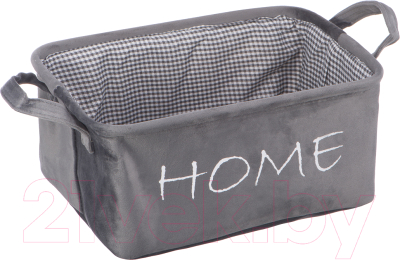 Корзина Handy Home Велюр 340x220x160 / LIS-10 L (серый) - фото