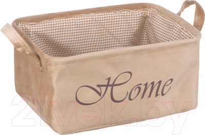 Корзина Handy Home Велюр 340x220x160 / LIS-69 L (бежевый) - фото