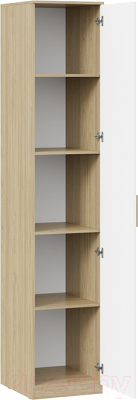 Шкаф-пенал ТриЯ Сэнди для белья (вяз благородный/белый)