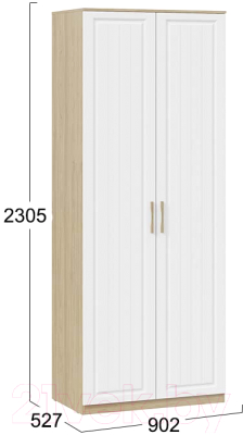 Шкаф ТриЯ Сэнди для одежды (вяз благородный/белый)