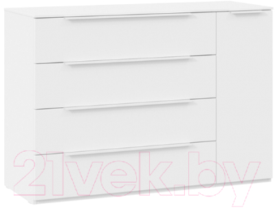 Тумба ТриЯ Порто ТД-393.04.02 (белый жемчуг/белый софт) - фото