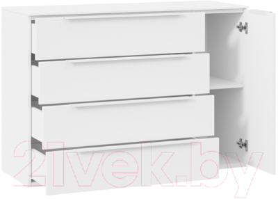 Тумба ТриЯ Порто ТД-393.04.02 (белый жемчуг/белый софт)