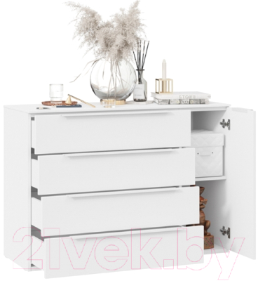 Тумба ТриЯ Порто ТД-393.04.02 (белый жемчуг/белый софт)