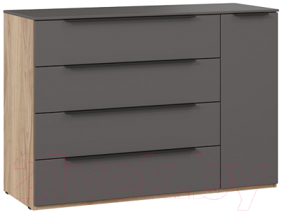 Тумба ТриЯ Порто ТД-393.04.02 (яблоня беллуно/графит софт) - фото