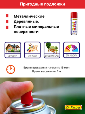 Эмаль MAV Dr Farber Акриловая универсальная RAL9005