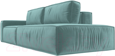Диван Лига Диванов Прага Модерн левый / 116788L (велюр бирюзовый)