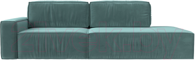 Диван Лига Диванов Прага Модерн левый / 116788L (велюр бирюзовый)
