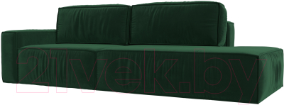 Диван Лига Диванов Прага Модерн левый / 116790L (велюр зеленый) - фото