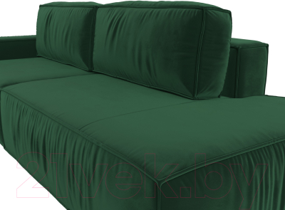 Диван Лига Диванов Прага Модерн левый / 116790L (велюр зеленый)