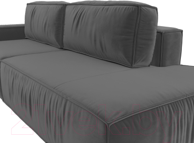 Диван Лига Диванов Прага Модерн левый / 116792L (велюр серый)