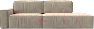 Диван Лига Диванов Прага Модерн левый / 116795L (микровельвет бежевый)