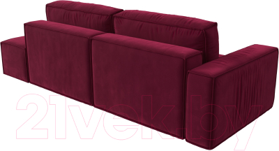 Диван Лига Диванов Прага Модерн левый / 116796L (микровельвет бордовый)