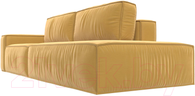 Диван Лига Диванов Прага Модерн левый / 116797L (микровельвет желтый)