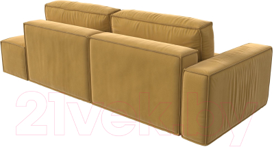 Диван Лига Диванов Прага Модерн левый / 116797L (микровельвет желтый)