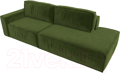 Диван Лига Диванов Прага Модерн левый / 116798L (микровельвет зеленый)