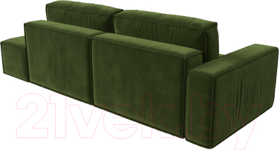 Диван Лига Диванов Прага Модерн левый / 116798L (микровельвет зеленый)