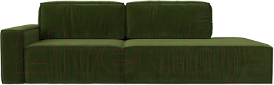 Диван Лига Диванов Прага Модерн левый / 116798L (микровельвет зеленый)