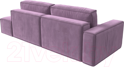 Диван Лига Диванов Прага Модерн левый / 116801L (микровельвет сиреневый)