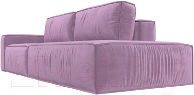 Диван Лига Диванов Прага Модерн левый / 116801L (микровельвет сиреневый)