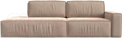 Диван Лига Диванов Прага Модерн правый / 116787 (велюр бежевый)