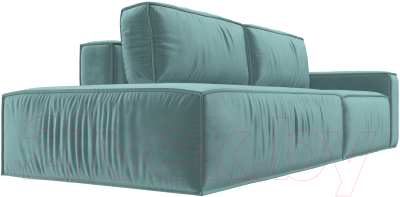Диван Лига Диванов Прага Модерн правый / 116788 (велюр бирюзовый)