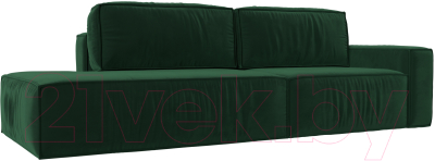 Диван Лига Диванов Прага Модерн правый / 116790 (велюр зеленый) - фото