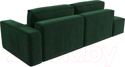 Диван Лига Диванов Прага Модерн правый / 116790 (велюр зеленый)