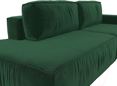 Диван Лига Диванов Прага Модерн правый / 116790 (велюр зеленый)