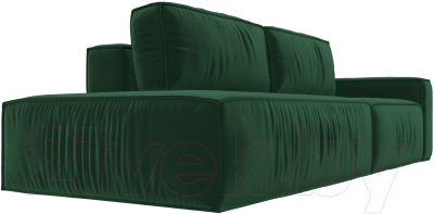 Диван Лига Диванов Прага Модерн правый / 116790 (велюр зеленый)