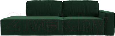 Диван Лига Диванов Прага Модерн правый / 116790 (велюр зеленый)