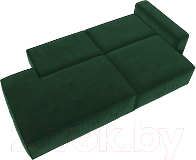 Диван Лига Диванов Прага Модерн правый / 116790 (велюр зеленый)