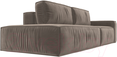 Диван Лига Диванов Прага Модерн правый / 116791 (велюр коричневый)