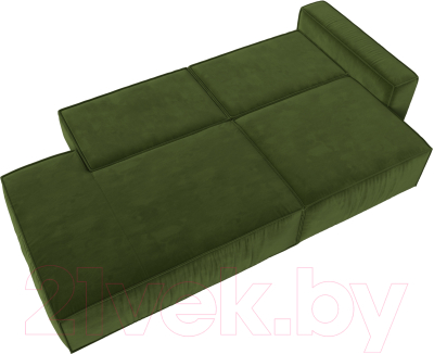 Диван Лига Диванов Прага Модерн правый / 116798 (микровельвет зеленый)