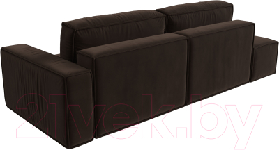 Диван Лига Диванов Прага Модерн правый / 116800 (микровельвет коричневый)