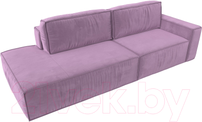 Диван Лига Диванов Прага Модерн правый / 116801 (микровельвет сиреневый)