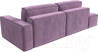 Диван Лига Диванов Прага Модерн правый / 116801 (микровельвет сиреневый)