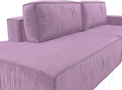 Диван Лига Диванов Прага Модерн правый / 116801 (микровельвет сиреневый)