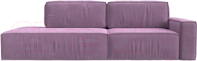 Диван Лига Диванов Прага Модерн правый / 116801 (микровельвет сиреневый)