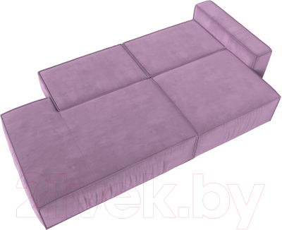 Диван Лига Диванов Прага Модерн правый / 116801 (микровельвет сиреневый)