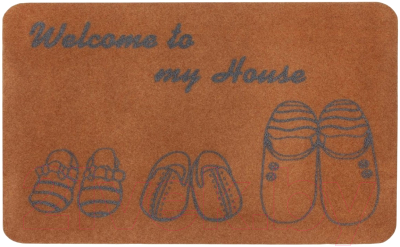 Коврик грязезащитный ComeForte Велюр Тапочки - фото