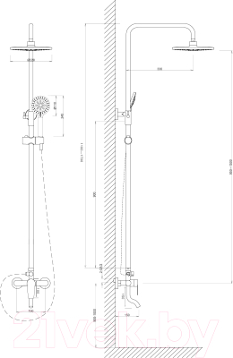 Душевая система Voda VST3300-1