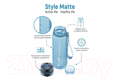 Бутылка для воды Elan Gallery Style Matte / 280167