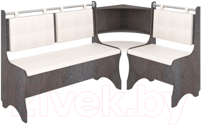 Уголок кухонный мягкий Mio Tesoro Оазис-2 108x163 (береза/ваниль) - фото