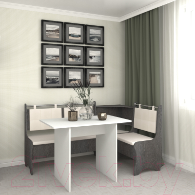 Уголок кухонный мягкий Mio Tesoro Оазис-2 108x163 (береза/ваниль)