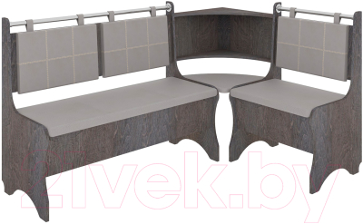 Уголок кухонный мягкий Mio Tesoro Оазис-2 108x163 (береза/капучино) - фото