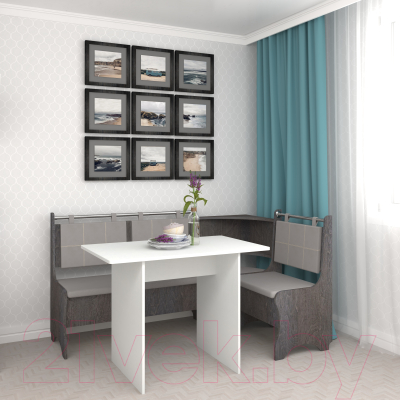 Уголок кухонный мягкий Mio Tesoro Оазис-2 108x163 (береза/капучино)