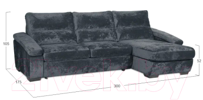 Диван угловой Асмана Форест 160x90 (Plush Dusty Green)