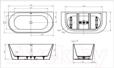 Ванна акриловая BelBagno BB710-1700-800